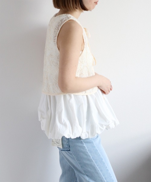 cepo（セポ）の「カップ付きドッキングタンクトップ（タンクトップ・レディース・ホワイト/ブラック・M）」の12枚目の写真