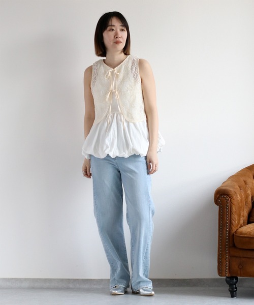 cepo（セポ）の「カップ付きドッキングタンクトップ（タンクトップ・レディース・ホワイト/ブラック・M）」の7枚目の写真