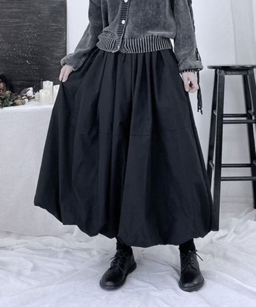 SallyLunn（サリーラン）の「バルーンボリュームロングスカート（Tシャツ/カットソー・レディース・ブラック・MEDIUM/LARGE）」の3枚目の写真