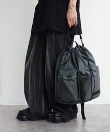 ADAM PATEK（アダムパテック）の「【ADAMPATEK/アダムパテック】double pockets drawstring backpack/ダブルポケット ドローストリング バックパック（バックパック/リュック）」