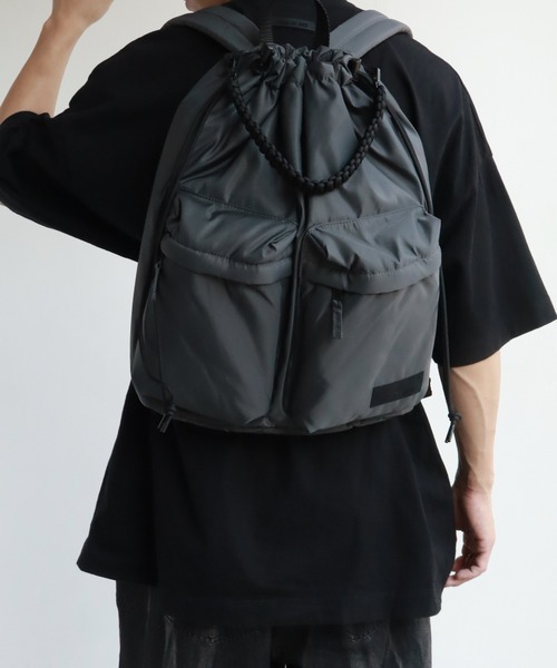 ADAMPATEK/アダムパテック】double pockets drawstring backpack