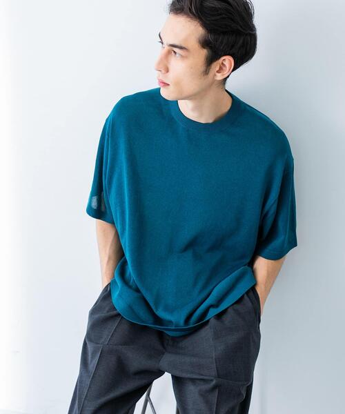 セール】『別注』crepuscule×UR Washi Knit Short-Sleeve T-shirts
