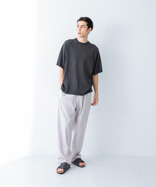 crepuscule（クレプスキュール）の「『別注』crepuscule×UR　Washi Knit Short-Sleeve T-shirts（ニット/セーター・メンズ・チャコールグレー/ブラック/グリーン・1/2）」の22枚目の写真