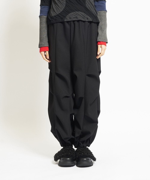 gomme（ゴム）の「ウーリーツイル　リンプルパンツ（その他パンツ・レディース・ボルドー/ブラック/チャコールグレー・MEDIUM）」の22枚目の写真