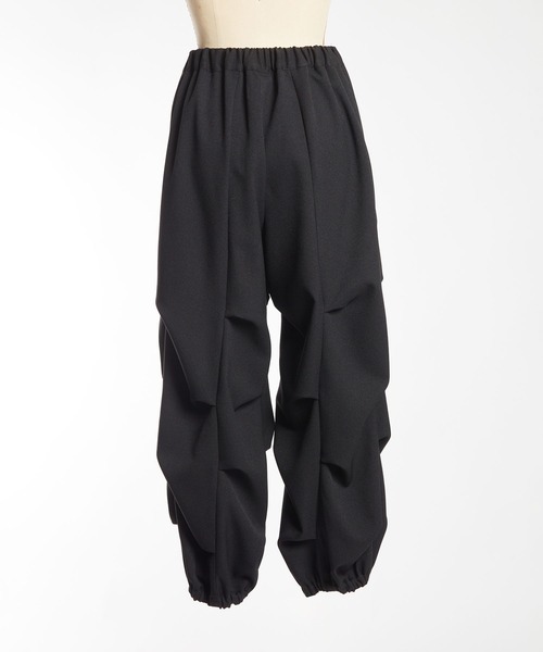 gomme（ゴム）の「ウーリーツイル　リンプルパンツ（その他パンツ・レディース・ボルドー/ブラック/チャコールグレー・MEDIUM）」の5枚目の写真