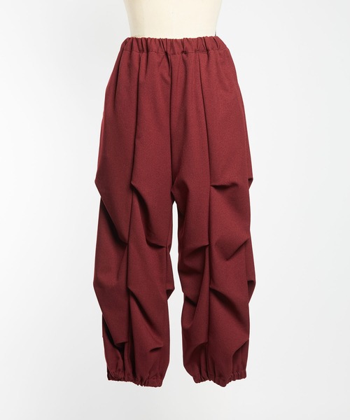 gomme（ゴム）の「ウーリーツイル　リンプルパンツ（その他パンツ・レディース・ボルドー/ブラック/チャコールグレー・MEDIUM）」の12枚目の写真