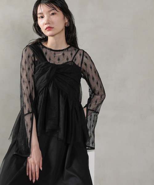 Kana(カナ)の「ワンショルダーリボンビスチェ クラシカルレース 2点セット ワンピース パーティー ドレス 結婚式 お呼ばれ オケージョン(ドレス・レディース・ブラック/グレー/ブラウン・M)」の11枚目の写真