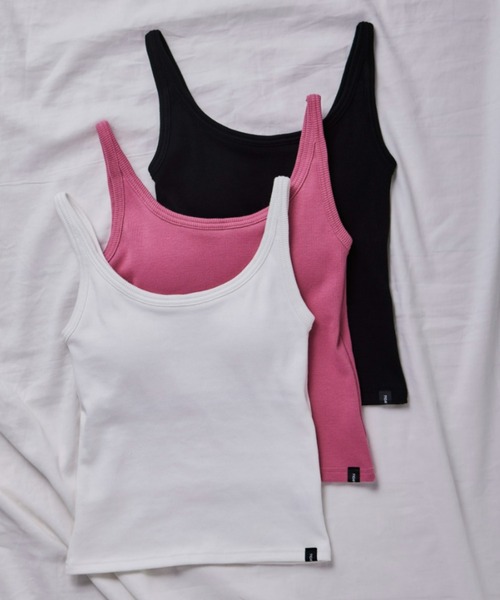 FIG&VIPER（フィグアンドバイパー）の「カップ付 Basic Liberty タンク（タンクトップ・レディース・ピンク/ブラック/ホワイト・FREE）」の12枚目の写真