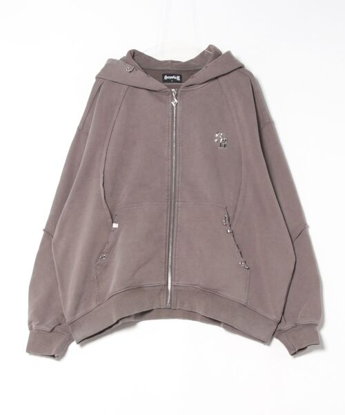 SUPPLIER/サプライヤー/Switching Pierced Zip Hoodie 【公式通販】