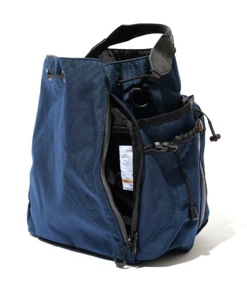 AS2OV（アッソブ）の「【AS2OV/アッソブ】 CORDURA STANDARD SERIES DRAWSTRING SHOULDER（ショルダーバッグ・メンズ・グレー/ブラック/カーキ/ネイビー/キャメル・FREE）」の7枚目の写真