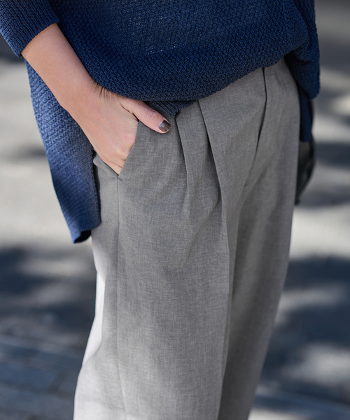 FRAMeWORK（フレームワーク）の「≪追加≫撥水強撚PEバレルパンツ 2（スラックス・レディース・ブラウン系その他/チャコールグレー・38/40/36）」の13枚目の写真