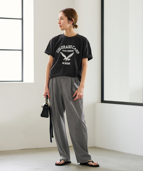 FRAMeWORK（フレームワーク）の「≪追加≫撥水強撚PEバレルパンツ 2（スラックス・レディース・ブラウン系その他/チャコールグレー・38/40/36）」の11枚目の写真