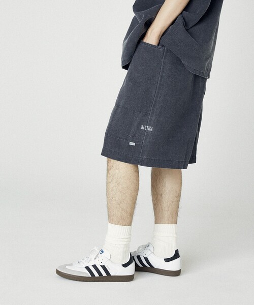 NAUTICA（ノーティカ）の「NAUTICA/ノーティカ ワイドシルエット フェード加工 スピンドル イージーショートパンツ（その他パンツ・メンズ・チャコールグレー/ネイビー・MEDIUM/LARGE/X-LARGE）」の20枚目の写真