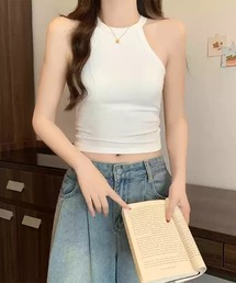 【カップ付き】アメリカンスリーブショートタンクトップ