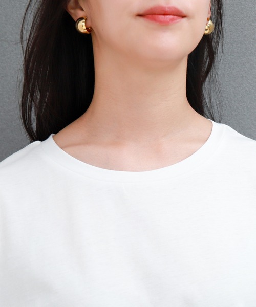 libelle more(リベル モア)の「〈接触冷感〉バイオシルケット袖切替えプルオーバー(Tシャツ/カットソー・レディース・オフホワイト/ネイビー/ラベンダー/ミント・M)」の13枚目の写真