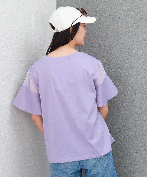 libelle more(リベル モア)の「〈接触冷感〉バイオシルケット袖切替えプルオーバー(Tシャツ/カットソー・レディース・オフホワイト/ネイビー/ラベンダー/ミント・M)」の21枚目の写真