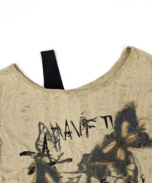 REMUR(レミュール)の「ワンショルダーバタフライ半袖Tシャツ(Tシャツ/カットソー・レディース・ベージュ/チャコールグレー/アイボリー・FREE)」の22枚目の写真