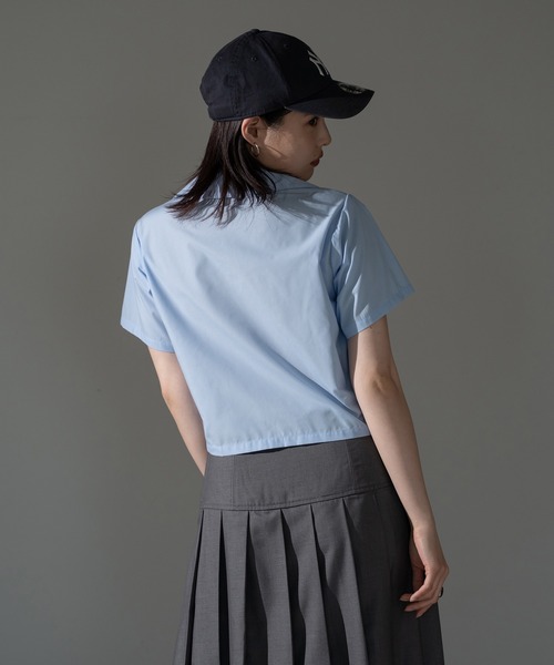 apres jour mignon(アプレジュールミニョン)の「シャーリングジップシャツ【ZOZOTOWN限定アイテム】(シャツ/ブラウス・レディース・ピンク/オフホワイト/チャコールグレー/ブルー・フリー/X-LARGE)」の14枚目の写真