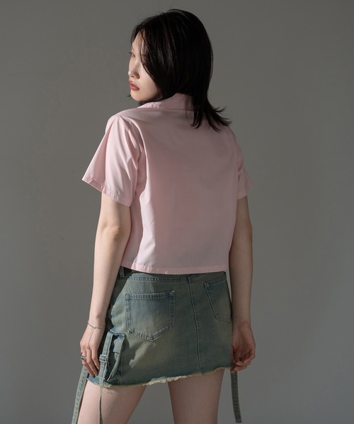 apres jour mignon(アプレジュールミニョン)の「シャーリングジップシャツ【ZOZOTOWN限定アイテム】(シャツ/ブラウス・レディース・ピンク/オフホワイト/チャコールグレー/ブルー・フリー/X-LARGE)」の18枚目の写真
