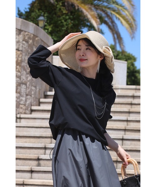 tシャツ （黒）夏もアクティブな私の為のUVカットラッシュガードプルオーバートップス レディース 黒）夏もアクティブな私の為のUVカットラッシュガードプル