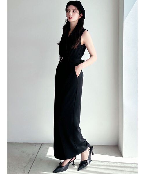 RESEXXY(リゼクシー)の「テーラーワイドコンビネゾン(つなぎ/オールインワン・レディース・アイボリー/ブラック/ワイン・SMALL/MEDIUM)」の16枚目の写真