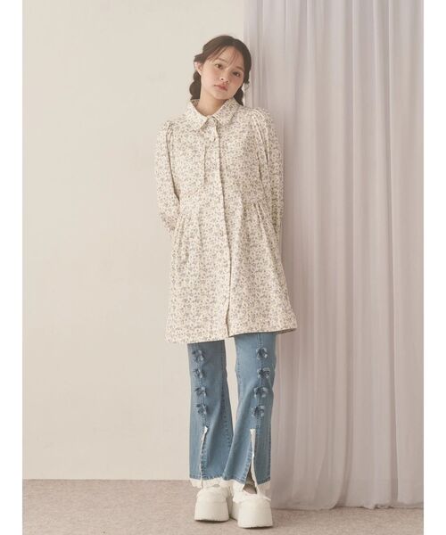 セール】ribbonスリムフレアデニムパンツ（デニムパンツ