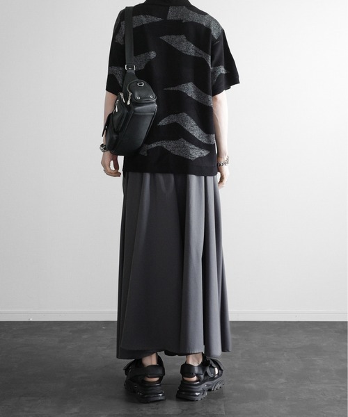 KUUUPY（クーピー）の「Nuance Lame Skipper Knit Polo - ニュアンス ラメ スキッパーニットポロ（ポロシャツ・メンズ・ブルー/ブラック・SMALL/MEDIUM/LARGE）」の20枚目の写真