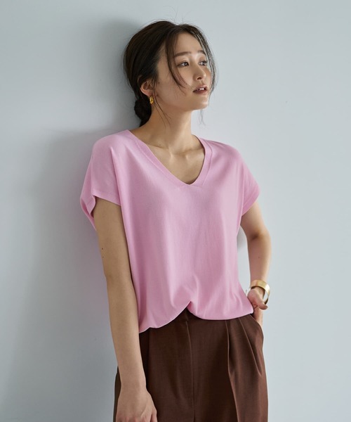 STYLE DELI - ＊na＊ STYLEDELI スクエアネックニットトップス&amp;カーディガン スタイルデリ STYLE DELI 新涼感サイドボックスニットトップス