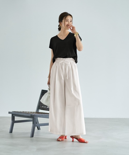 ニット セーター サラッと涼しい薄手なVネックニットトップス レディース STYLE DELI ニット セーター サラッと涼しい薄手なVネックニット