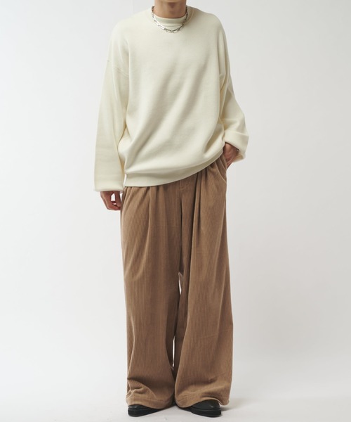 Lui's（ルイス）の「ウォッシャブルモダンBASICクルーネックニット（ニット/セーター・メンズ・ブラック/チャコールグレー/ブラウン/ホワイト・M/S）」の6枚目の写真