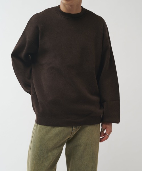 Lui's（ルイス）の「ウォッシャブルモダンBASICクルーネックニット（ニット/セーター・メンズ・ブラック/チャコールグレー/ブラウン/ホワイト・M/S）」の19枚目の写真