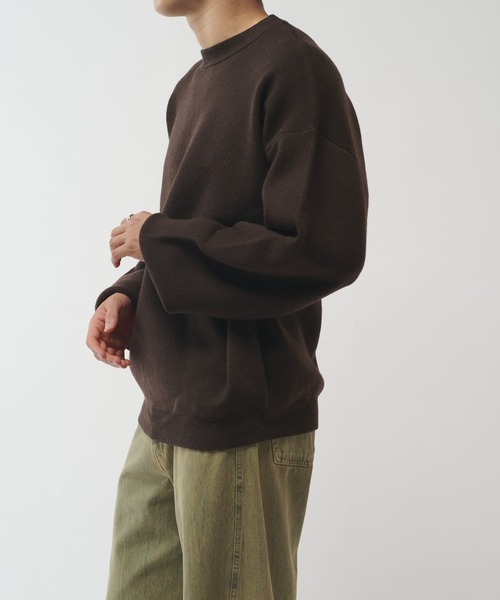 Lui's（ルイス）の「ウォッシャブルモダンBASICクルーネックニット（ニット/セーター・メンズ・ブラック/チャコールグレー/ブラウン/ホワイト・M/S）」の20枚目の写真