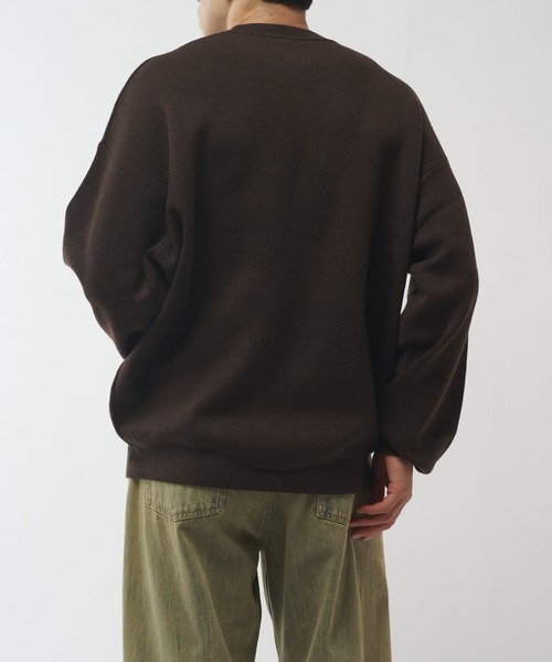 ウォッシャブルモダンBASICクルーネックニット（ニット/セーター