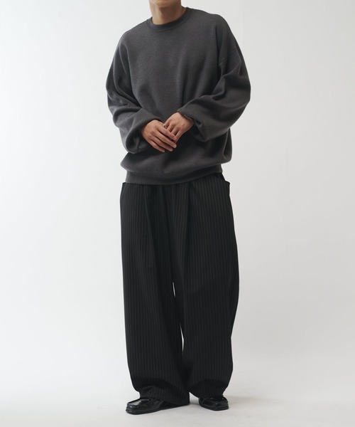 Lui's（ルイス）の「ウォッシャブルモダンBASICクルーネックニット（ニット/セーター・メンズ・ブラック/チャコールグレー/ブラウン/ホワイト・M/S）」の18枚目の写真