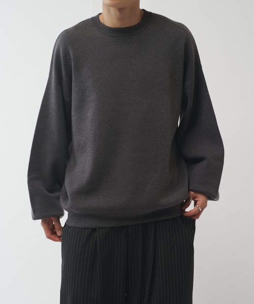 新品未使用　タグ付き　FCRB 242109 ロゴ　クルーネック　長袖　ニット ウォッシャブルモダンBASICクルーネックニット（ニット/セーター