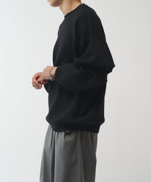 Lui's（ルイス）の「ウォッシャブルモダンBASICクルーネックニット（ニット/セーター・メンズ・ブラック/チャコールグレー/ブラウン/ホワイト・M/S）」の9枚目の写真