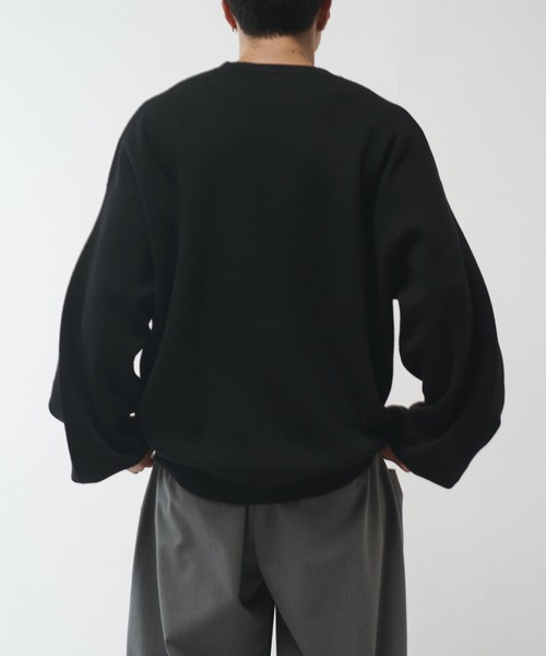 ウォッシャブルモダンBASICクルーネックニット（ニット/セーター