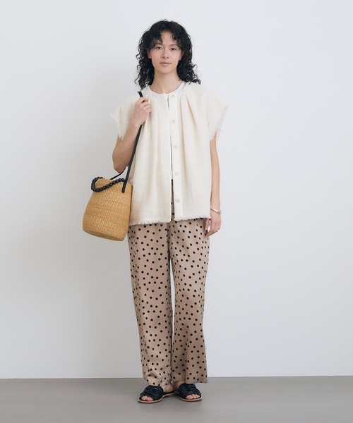 HOUSE OF LOTUS（ハウスオブロータス）の「ウッドビーズハンドルバッグ（ショルダーバッグ・レディース・ベージュ・FREE）」の3枚目の写真