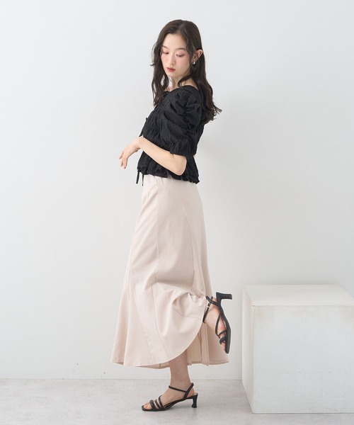 earth music&ecology（アースミュージックアンドエコロジー）の「【前後2WAY】レースティアードシャーリングブラウス（シャツ/ブラウス・レディース・ブラック/ブラウン/ドット/オフホワイト・FREE）」の19枚目の写真