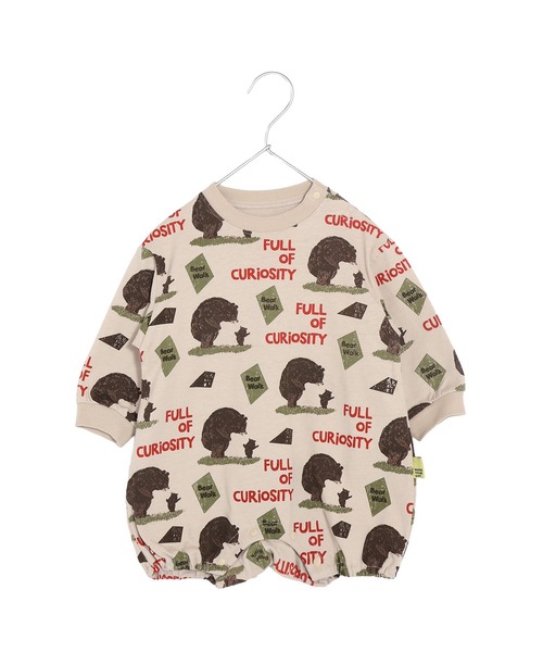 MAKE YOUR DAY（メイクユアデイ）の「くまの親子総柄長袖ロンパス（ロンパース・キッズ・ベージュ/イエロー・80/70）」の15枚目の写真