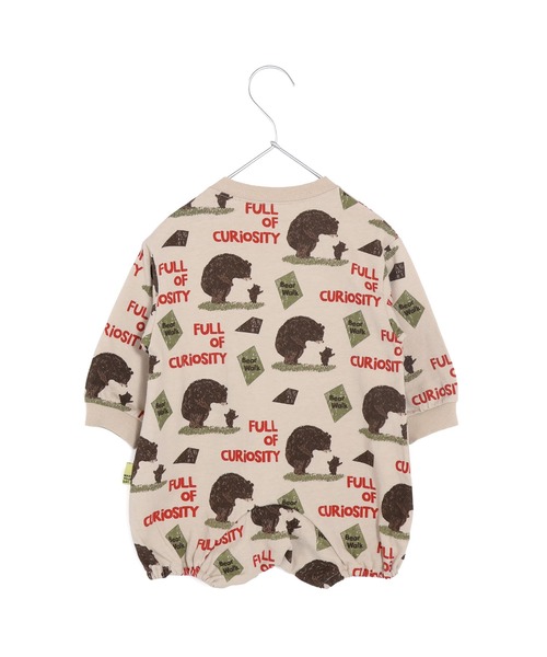 MAKE YOUR DAY（メイクユアデイ）の「くまの親子総柄長袖ロンパス（ロンパース・キッズ・ベージュ/イエロー・80/70）」の3枚目の写真