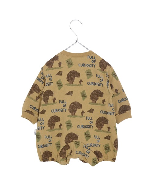 MAKE YOUR DAY（メイクユアデイ）の「くまの親子総柄長袖ロンパス（ロンパース・キッズ・ベージュ/イエロー・80/70）」の4枚目の写真