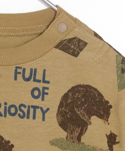 MAKE YOUR DAY（メイクユアデイ）の「くまの親子総柄長袖ロンパス（ロンパース・キッズ・ベージュ/イエロー・80/70）」の8枚目の写真