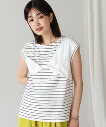 リボンモチーフボーダーＴシャツ