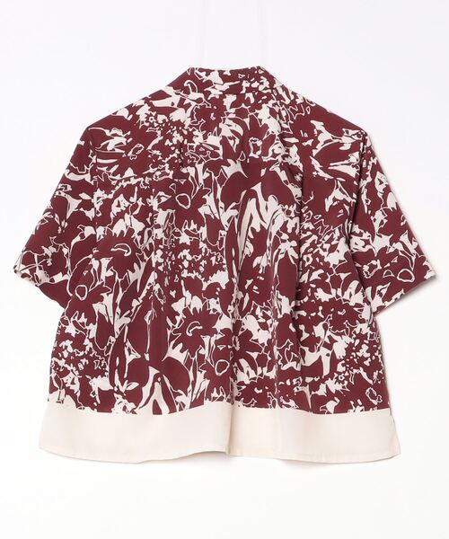 Paul Smith（ポールスミス）の「ウィメンズ "Avant Garden" 半袖ブラウス / 255004 369B（シャツ/ブラウス・レディース・マルーン・40）」の7枚目の写真