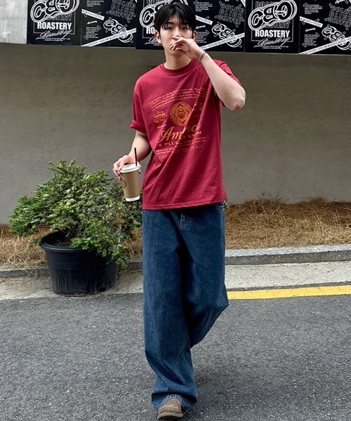 NOWLE(ノウル)の「【NOWLE】アメリカンフラッグ モチーフ 半袖 Tシャツ(Tシャツ/カットソー・メンズ・ホワイト/ワインレッド/ブラック・MEDIUM/LARGE/X-LARGE)」の5枚目の写真