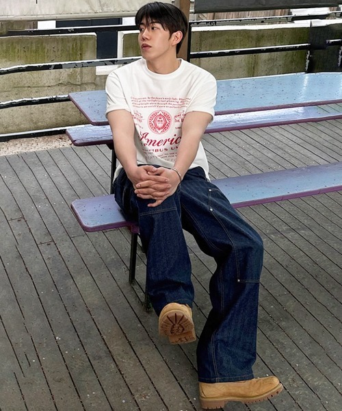 NOWLE(ノウル)の「【NOWLE】アメリカンフラッグ モチーフ 半袖 Tシャツ(Tシャツ/カットソー・メンズ・ホワイト/ワインレッド/ブラック・MEDIUM/LARGE/X-LARGE)」の12枚目の写真