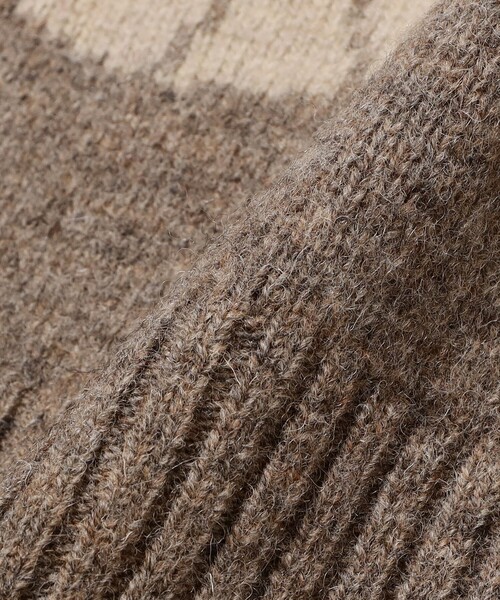 BEAMS PLUS（ビームスプラス）の「インターシャ クルーネック ニット（ニット/セーター・メンズ・ネイビー/ベージュ・XL/L/M/S）」の5枚目の写真