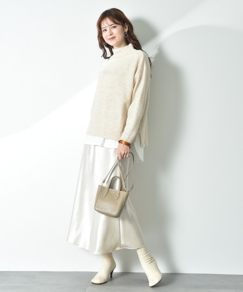 INTERPLANET(インタープラネット)の「7Gキャメル混ハイネックプルオーバー(ニット/セーター・レディース・マスタード/キャメル/ベージュ・MEDIUM/LARGE)」の16枚目の写真