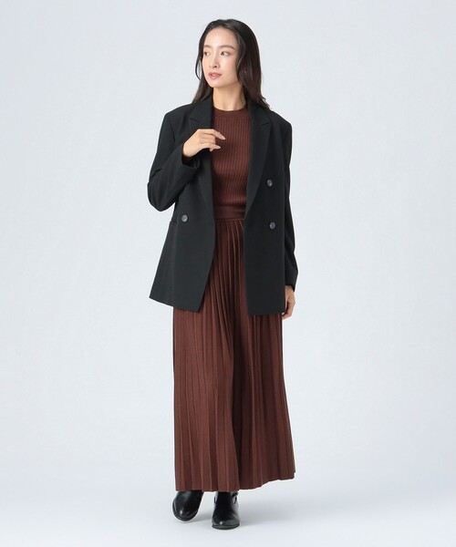 BEAMS HEART（ビームスハート）の「リブニット セットアップ（セットアイテム）（ワンピース・レディース・ブラウン/ホワイト系その他5/グレー/ネイビー・MEDIUM/SMALL）」の3枚目の写真